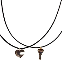 Best Friends Mood Lock & Key Pendant Necklaces - 2 Pack