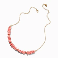 Coral Puka Shell Choker Necklace