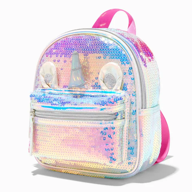 Claire's Club Pastel Tie Dye Bunny Furry Mini Backpack