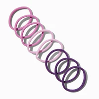 Tonal Purple Rolled Hair Ties - 12 Pack