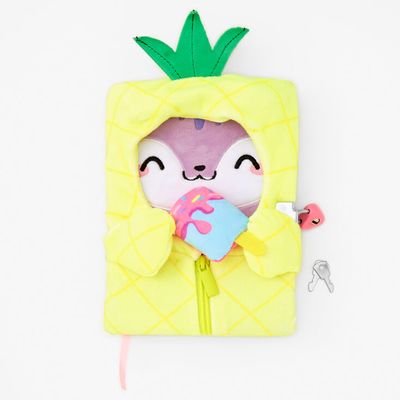 Pineapple Hoodie Chipmunk Lock Diary