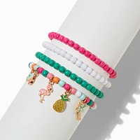 Claire's Club Vacation Seed Bead Stretch Bracelets - 4 Pack