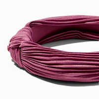 Lavender Pleated Knotted Headband