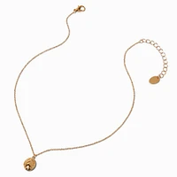 Gold-tone Mini Locket Pendant Necklace