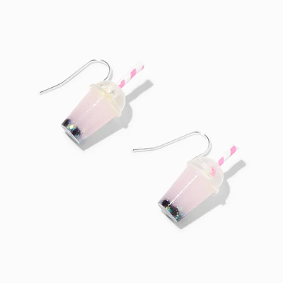 Pink Bubble Tea 0.5" Drop Earrings