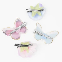 Claire's Club Flower Butterfly Hair Barrettes - 4 Pack