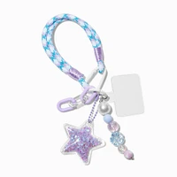 Purple Star Cord Wristlet Keychain