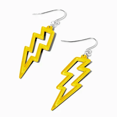 Yellow Lightning 1.5" Drop Earrings