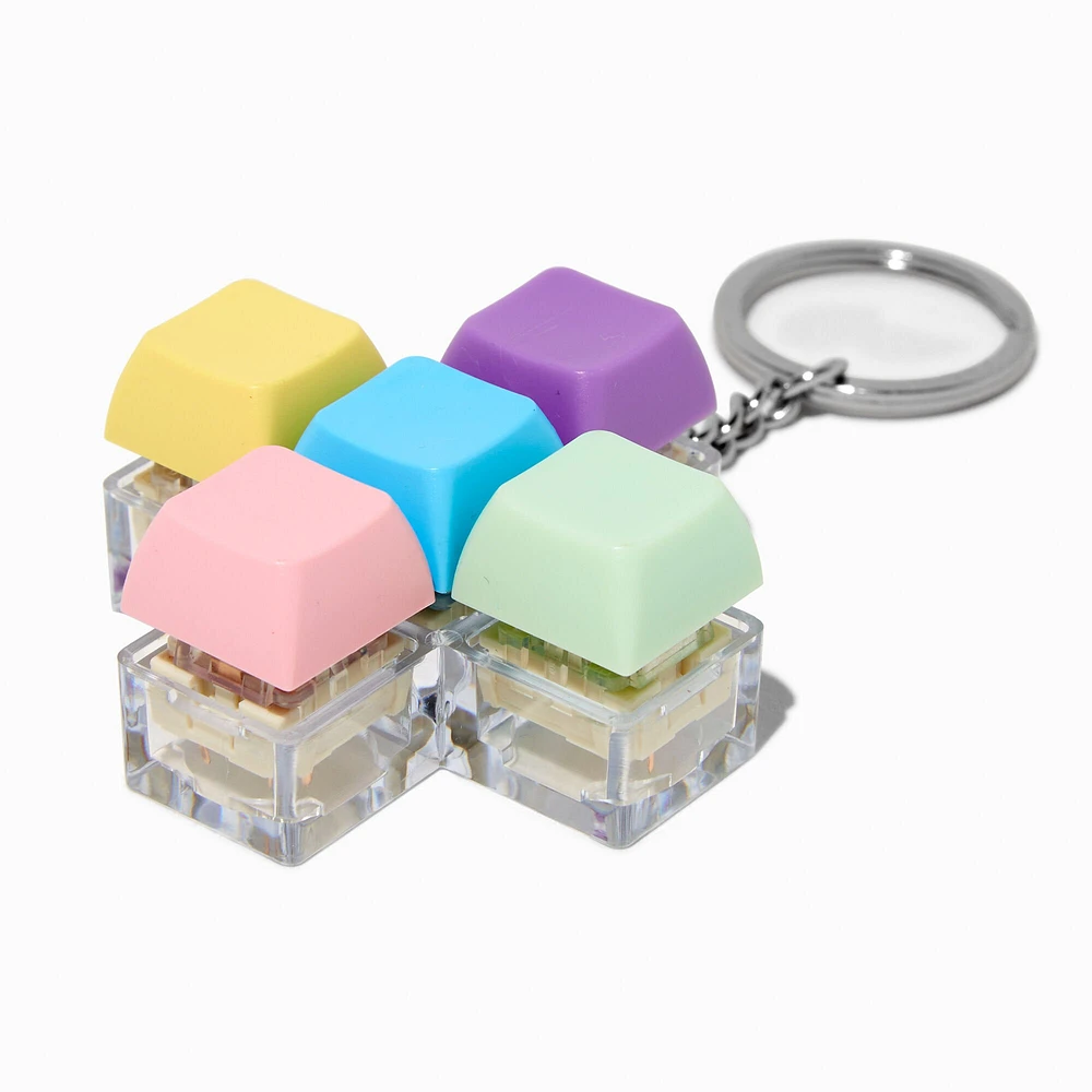 Pastel Click Fidget Toy Keychain
