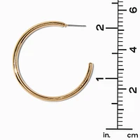 Gold-tone 40MM Post Back Hoop Earrings