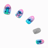 Disney Stitch Claire's Exclusive Bling Stiletto Press On Faux Nail Set - 20 Pack