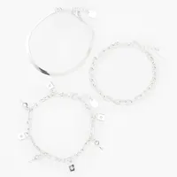 Silver  Chain Bracelets - 3 Pack