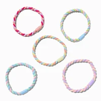 Pastel Braided Hair Ties - 5 Pack