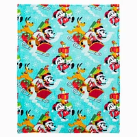 Disney Mickey Mouse Spreading Cheer Blue Silk Touch Throw Blanket