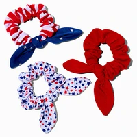 Stars & Stripes Hair Bow Scrunchies - 3 Pack