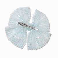 Claire's Club Light Blue Sequin Bow Hair Clip