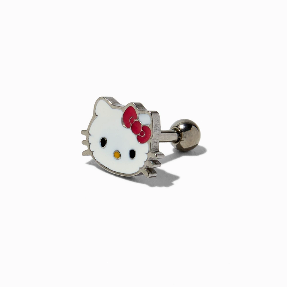 Hello Kitty® Stainless Steel Face 16G Cartilage Earring