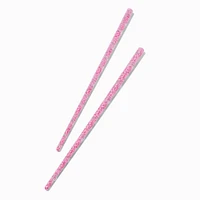 Pink Rose Hair Sticks - 2 Pack