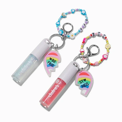 Best Friends Heart Lip Gloss Keychains - 2 Pack