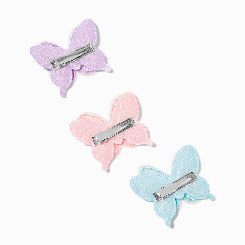 Claire's Club Sequin Butterfly Hair Clips - 3 Pack