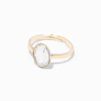 Claire's Club Pink Acrylic Gold Rings - 5 Pack