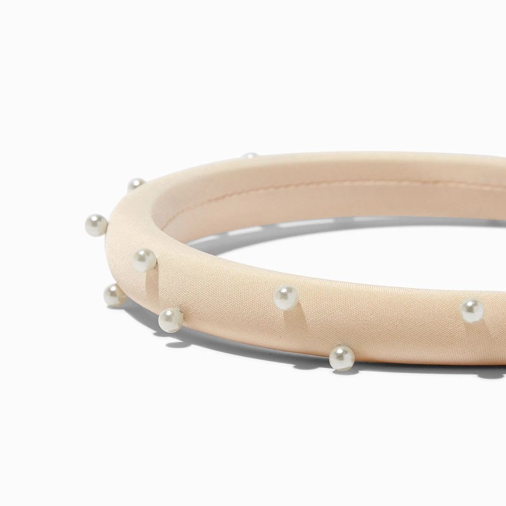 Pearl-Studded Ivory Headband