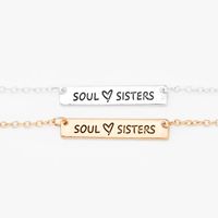 Mixed Metal Best Friends Soul Sisters Bracelets (2 Pack)