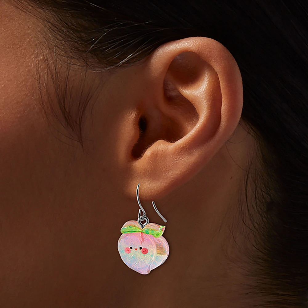 Sparkle Peach Drop Earrings