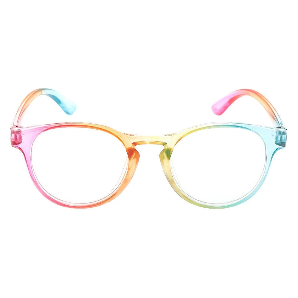 Claire's Club Rainbow Round Clear Lens Frames
