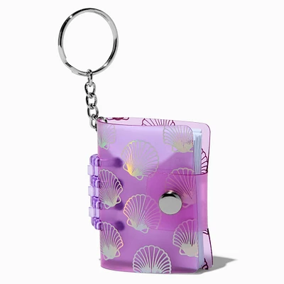 Holographic Seashell Mini Diary Keychain