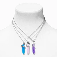 Best Friends Mystical Gem Pendant Necklaces - 3 Pack