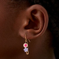 Glow in the Dark Safety Pink Drop Earrings