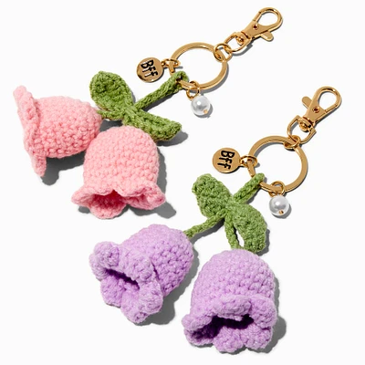 Crochet Tulip Best Friends Keychains - 2 Pack