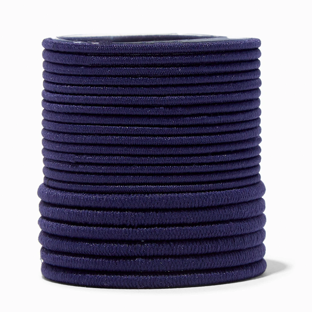 Navy Blue Luxe Hair Ties - 21 Pack