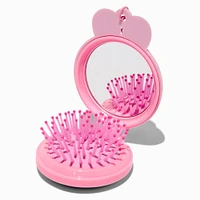 Pink Bunny Milk Pop-Up Hair Brush & Lip Gloss Keychain