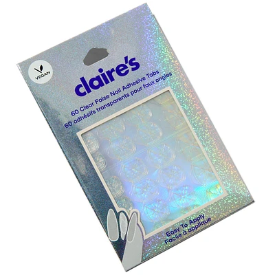 Vegan Faux Nail Clear Adhesive Tabs - 60 Pack