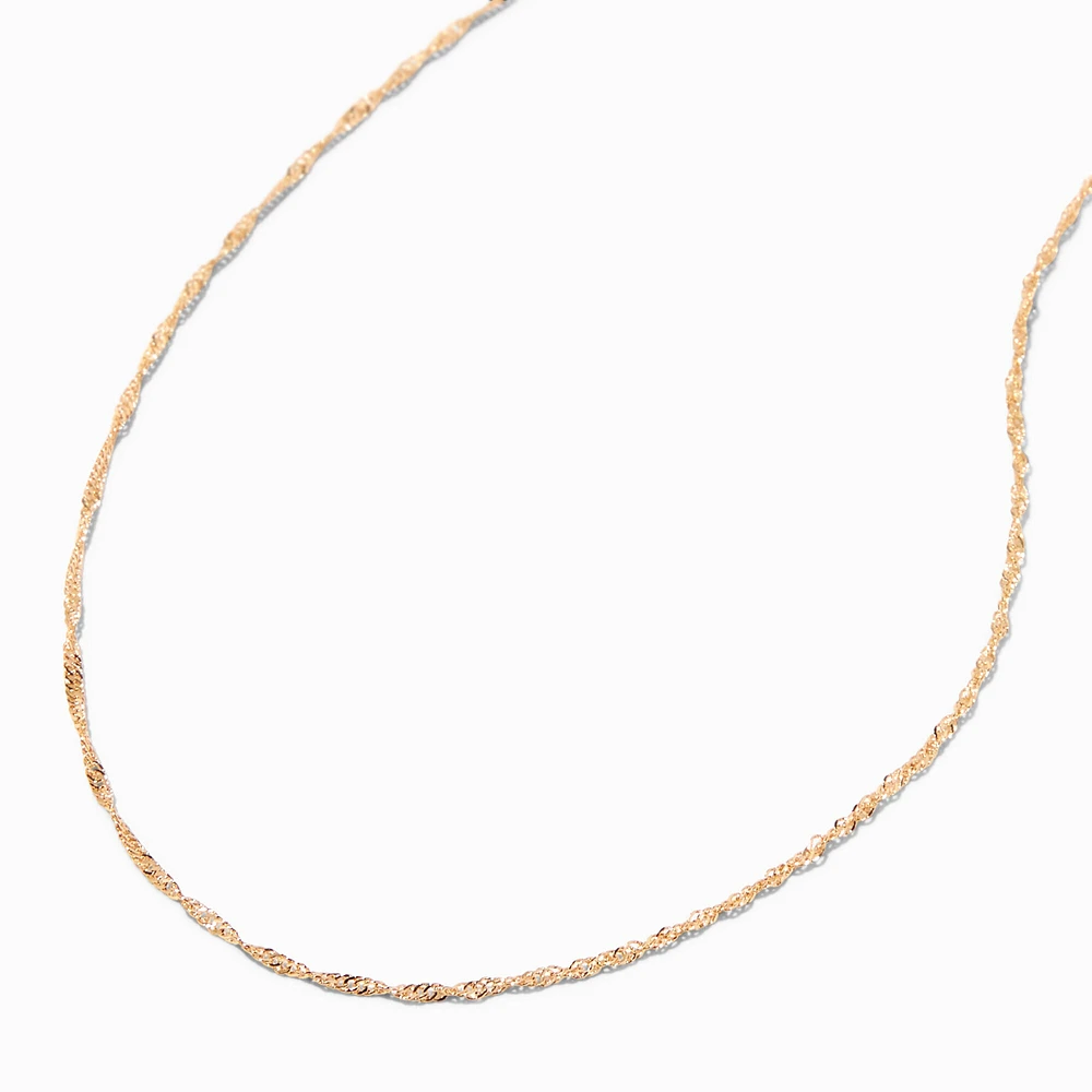 Gold Delicate Twisted Necklace