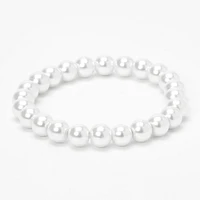 Classic Pearl Stretch Bracelet - White