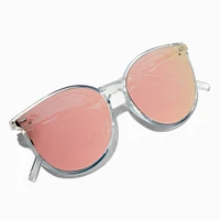 Pink Lens Round Retro Sunglasses