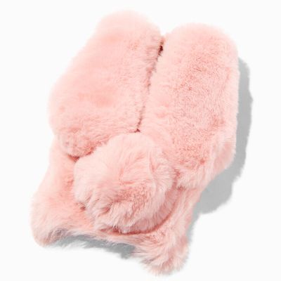 Furry Pink Bunny Protective Phone Case