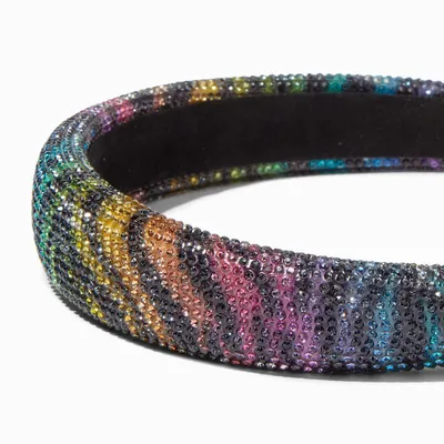 Bling Rainbow Zebra Headband