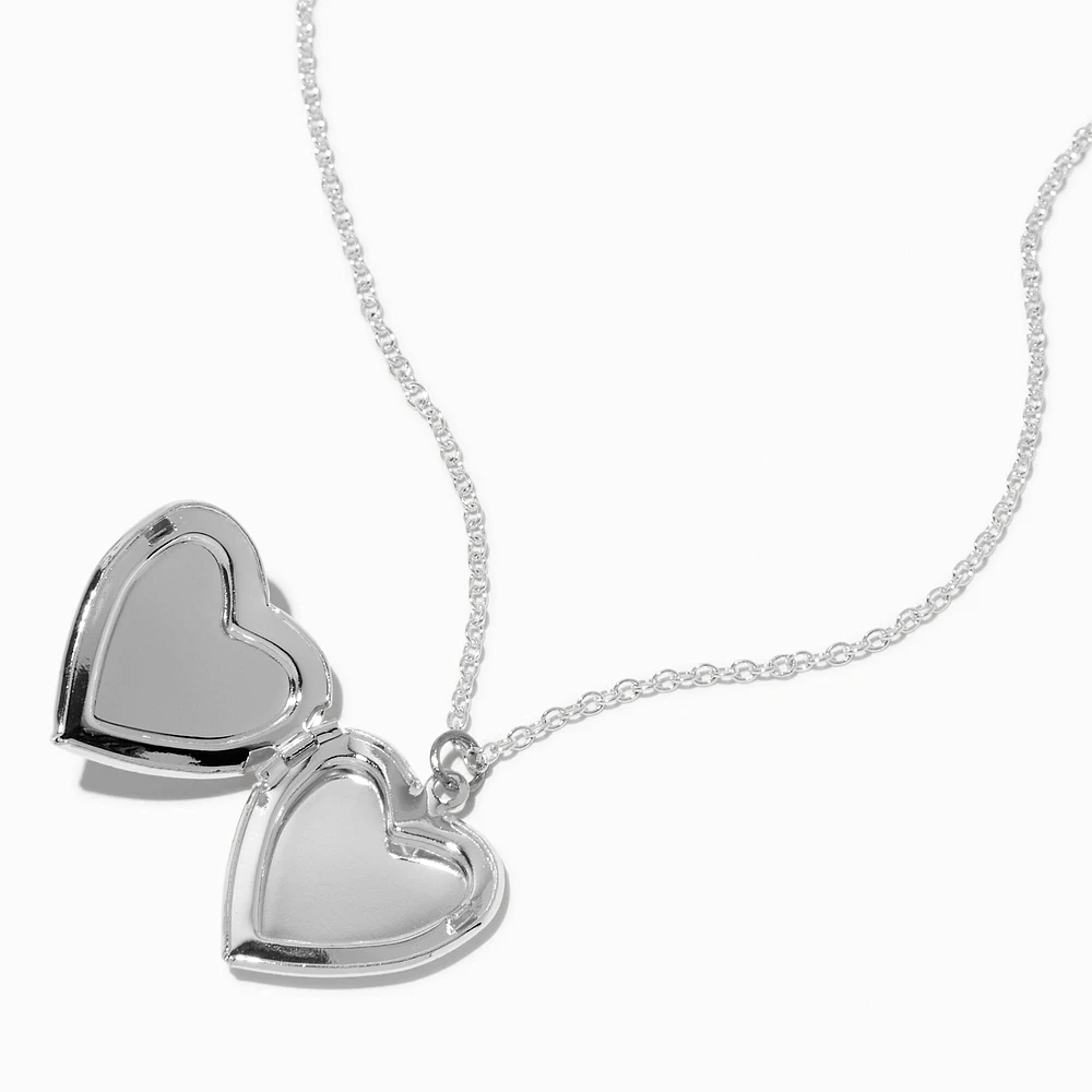 Claire's Club Rainbow Locket Silver-tone Necklace