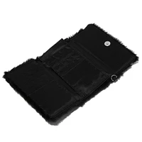 Black Cat Furry Crossbody Wallet