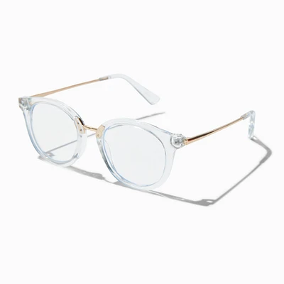 Solar Blue Light Reducing Clear Metal Oval Clear Lens Frames