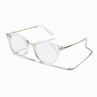 Solar Blue Light Reducing Clear Metal Oval Clear Lens Frames