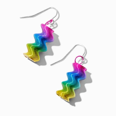 Rainbow Coil Drop Earrings