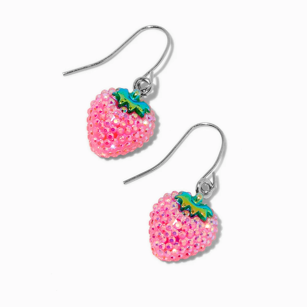 Iridescent AB Strawberry Drop Earrings