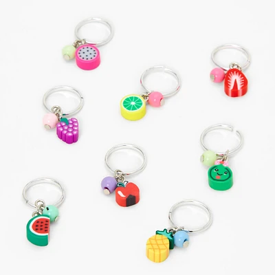 Festival Fruit Hair Rings - 8 Pack