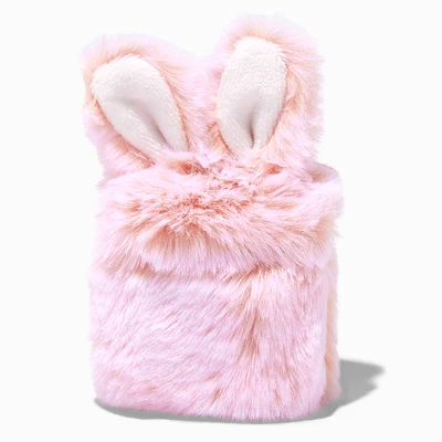 Furry Pink Bunny Earbud Case Cover - Compatible With Apple AirPods®