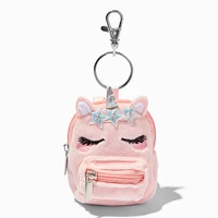 Pink Unicorn Mini Backpack Keychain